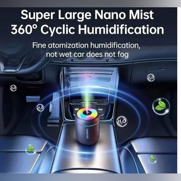 Humidifier Essential Oil Diffuser Aroma Anion Mist Maker with LED Lamp - Picture 3 of 6